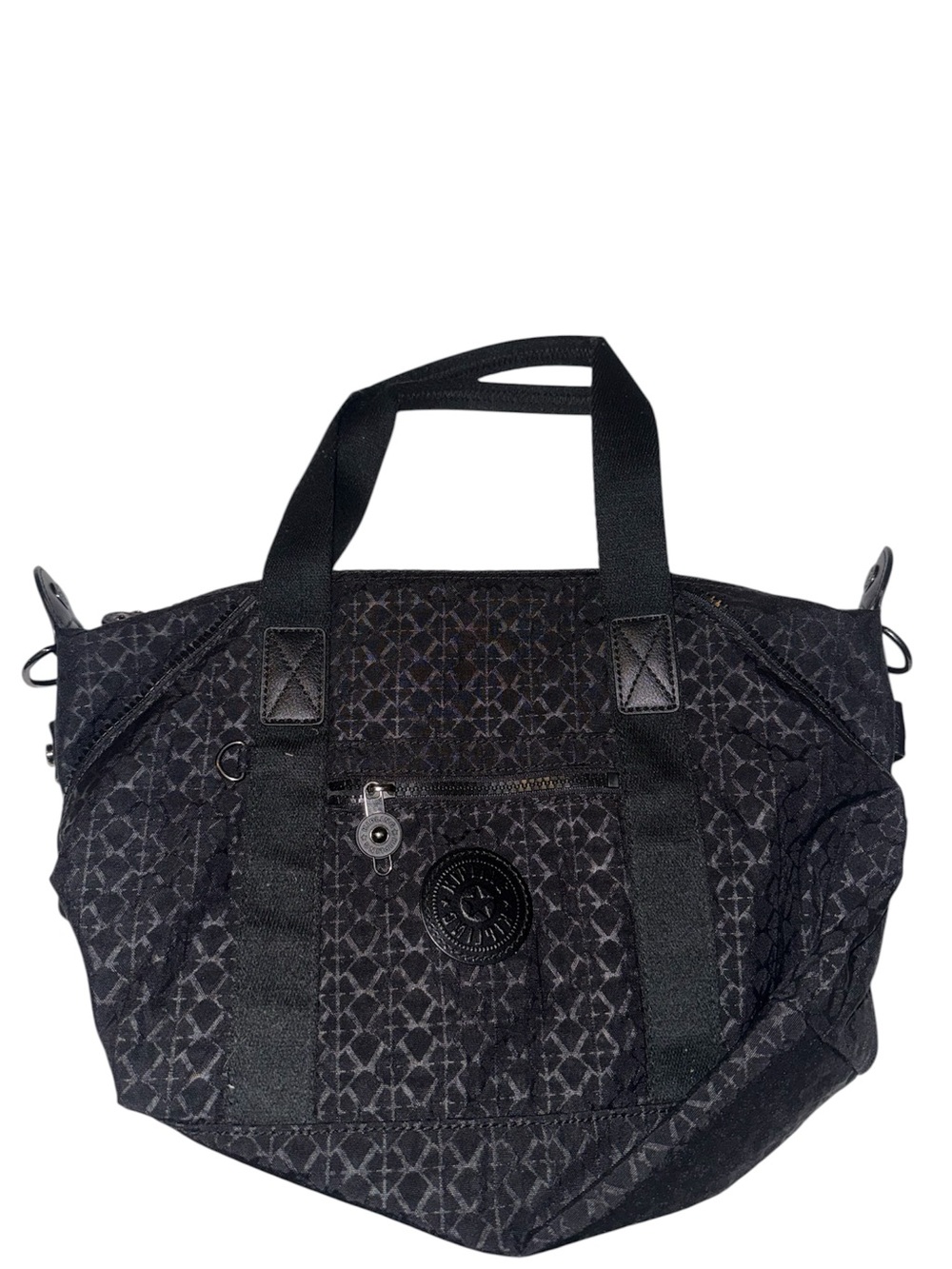 Kipling Black Patterned Tote Bag